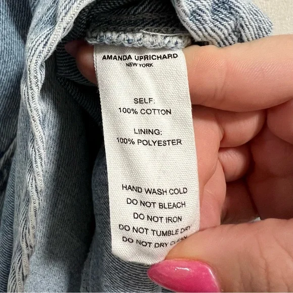 NEW NWOT Amanda Uprichard Symone Strapless Denim Maxi Dress In Cielo Blue - Picture 8 of 8